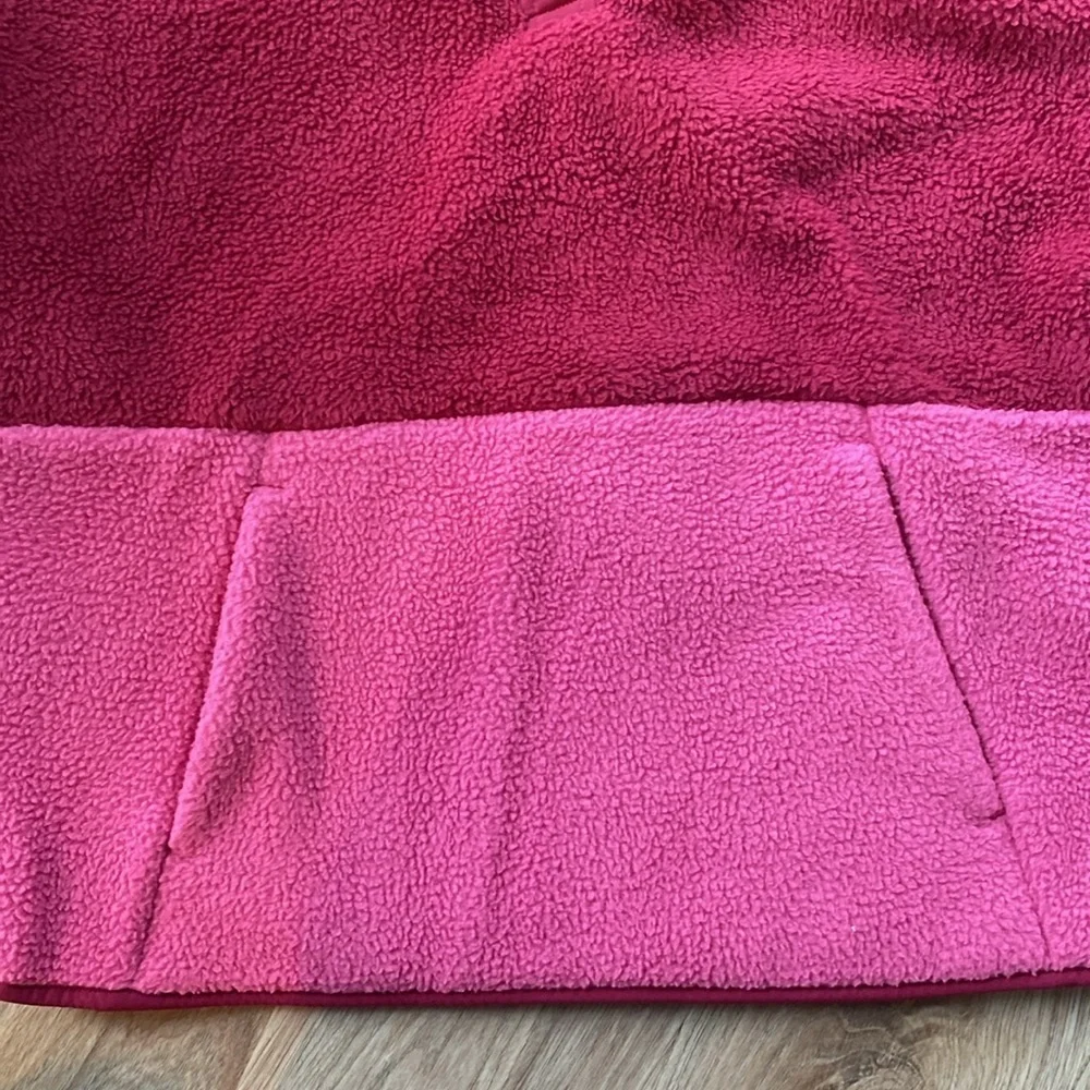 Tek Gear Color Block Pink Fleece Pullover Quarter Neck with  snaps - Picture 5 of 9